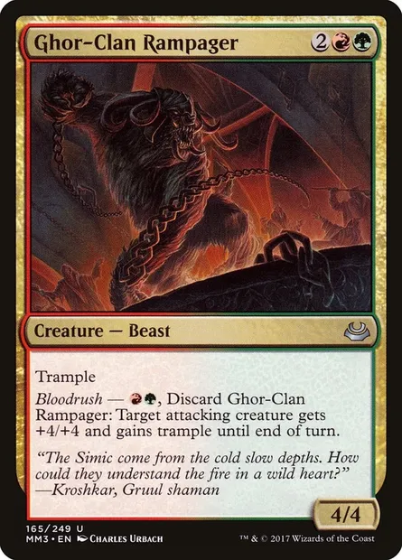 Ghor-Clan Rampager, Magic card MM3 165 — Modern Masters 2017 set