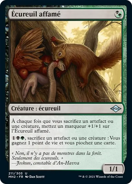 Écureuil affamé, carte Magic MH2 211 — extension Horizons du Modern 2