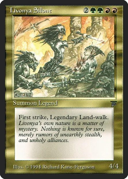 Livonya Silone, Magic card LEG 242 — Legends set