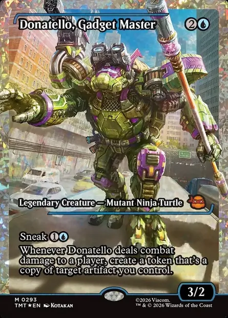Donatello, Gadget Master, Magic card TMT 293 — Teenage Mutant Ninja Turtles set