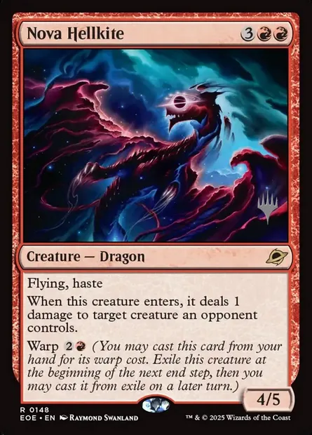 Nova Hellkite, Magic card PEOE 148p — Edge of Eternities Promos set