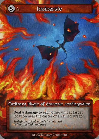 Incinerate, Sorcery card ALP 231 — Alpha set