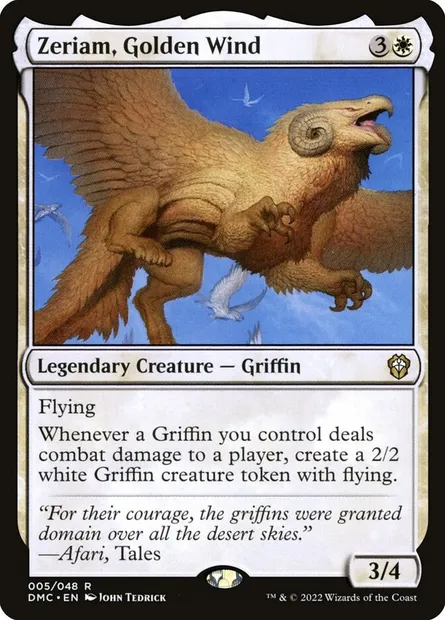 Zeriam, Golden Wind, Magic card DMC 5 — Dominaria United Commander set