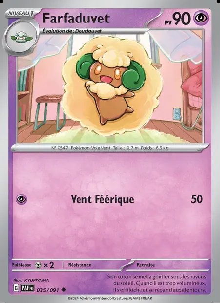 Farfaduvet, carte Pokémon PAF 035 — extension Destinées de Paldea