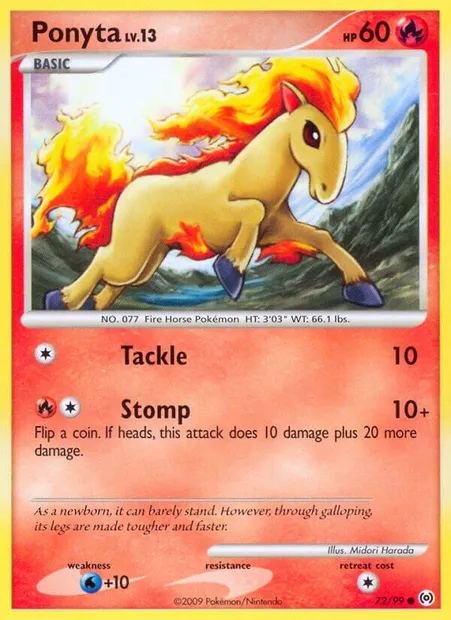 Ponyta, carte Pokémon AR 72 — extension Arceus
