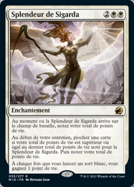 Splendeur de Sigarda, carte Magic MID 33 — extension Innistrad : chasse de minuit