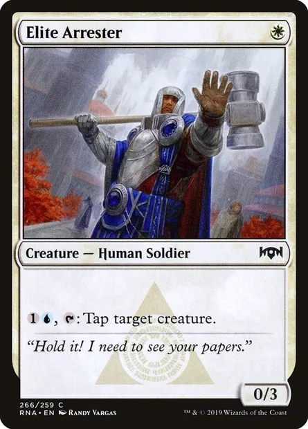 Elite Arrester, Magic card RNA 266 — Ravnica Allegiance set