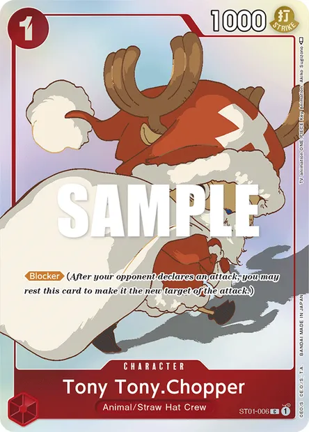 Tony Tony.Chopper, One Piece card ST01-006 — Straw Hat Crew set