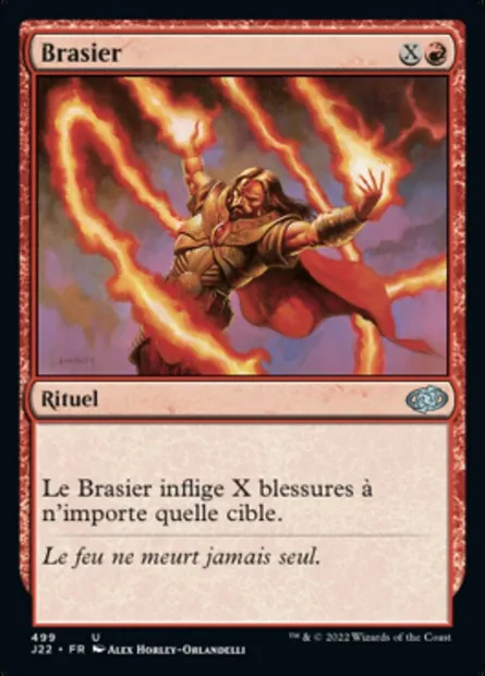 Brasier, carte Magic J22 499 — extension Jumpstart 2022