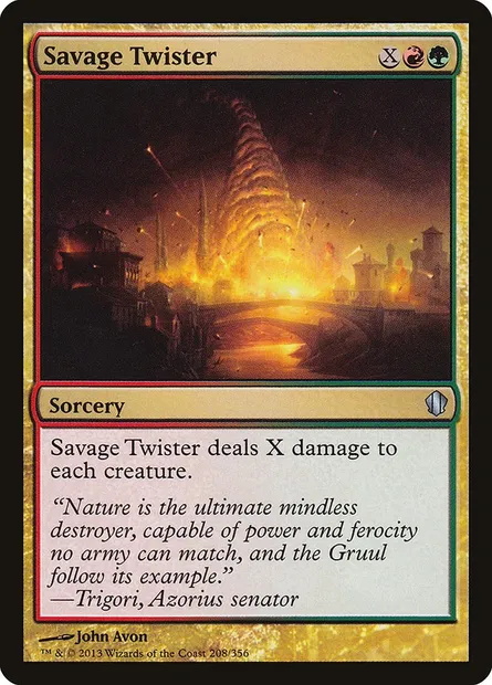 Savage Twister, Magic card C13 208 — Commander 2013 set
