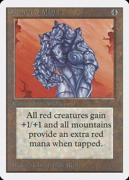 Gauntlet of Might, carte Magic 2ED 245 — extension Unlimited Edition