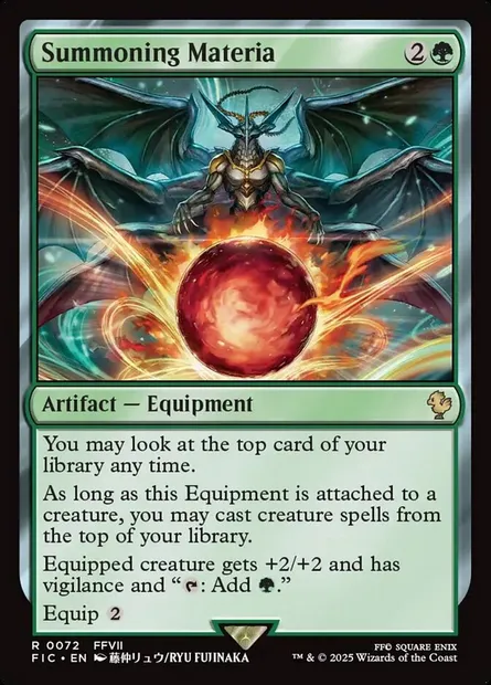 Summoning Materia, Magic card FIC 72 — Final Fantasy Commander set