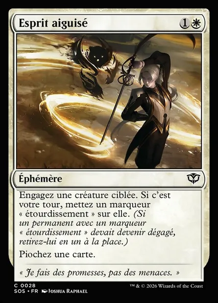 Esprit aiguisé, carte Magic SOS 28 — extension Secrets of Strixhaven