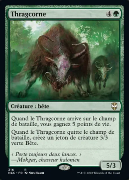 Thragcorne, carte Magic NCC 316 — extension New Capenna Commander