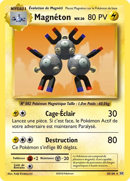 Magnéton, carte Pokémon EVO 38 — extension Évolutions