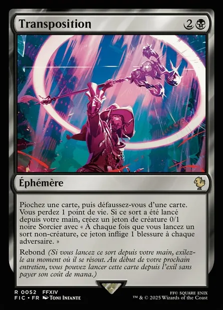 Transposition, carte Magic FIC 52 — extension Final Fantasy Commander