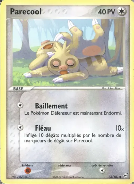 Parecool, carte Pokémon DX 73 — extension EX Deoxys