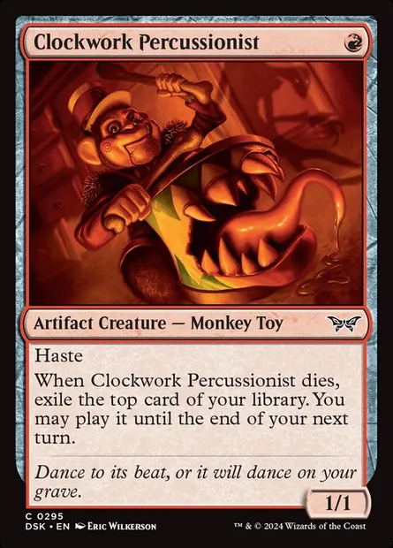 Clockwork Percussionist, Magic card DSK 295 — Duskmourn: House of Horror set