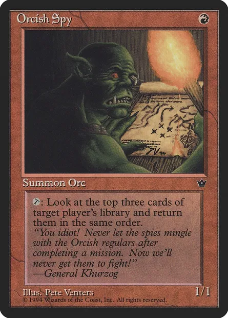 Espion orque, carte Magic FEM 61c — extension Fallen Empires