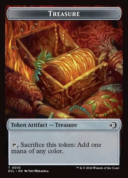 Treasure, carte Magic TECL 10 — extension Lorwyn Eclipsed Tokens