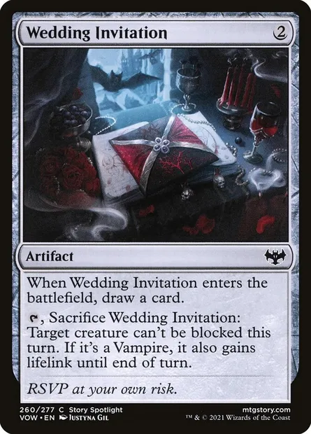 Wedding Invitation, Magic card VOW 260 — Innistrad: Crimson Vow set