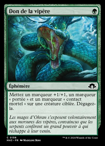 Don de la vipère, carte Magic MH3 156 — extension Modern Horizons 3