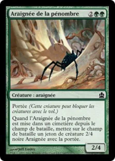 Araignée de la pénombre, carte Magic CMD 167 — extension Commander 2011
