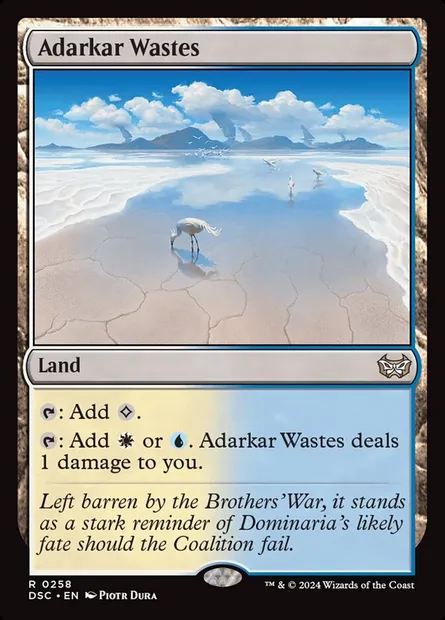 Adarkar Wastes, Magic card DSC 258 — Duskmourn: House of Horror Commander set