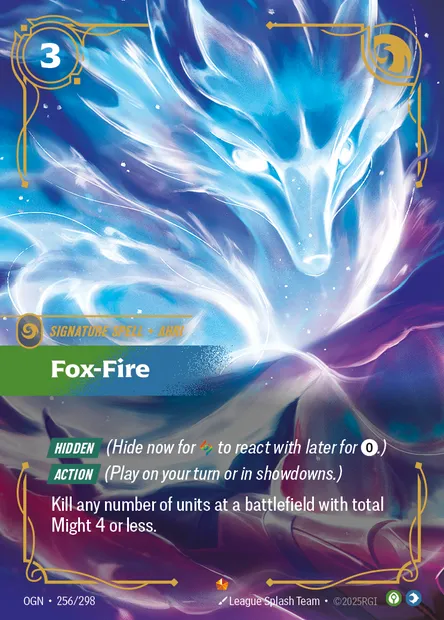 Fox-Fire, Riftbound card OGN 256 — Origins set