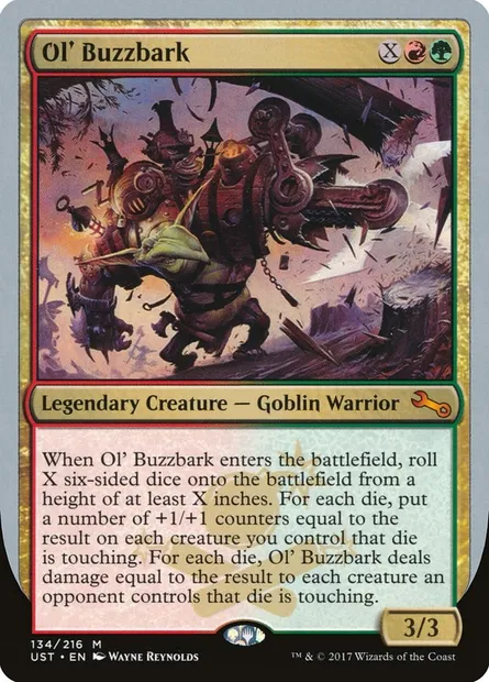 Ol' Buzzbark, carte Magic UST 134 — extension Unstable