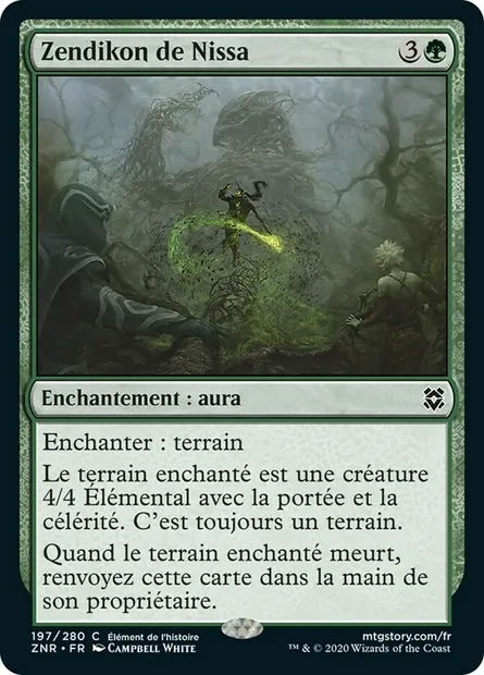 Zendikon de Nissa, carte Magic ZNR 197 — extension Renaissance de Zendikar