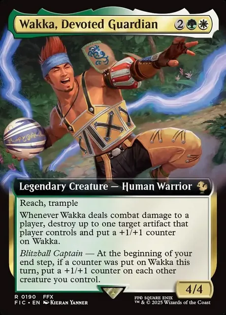 Wakka, Devoted Guardian, Magic card FIC 190 — Final Fantasy Commander set