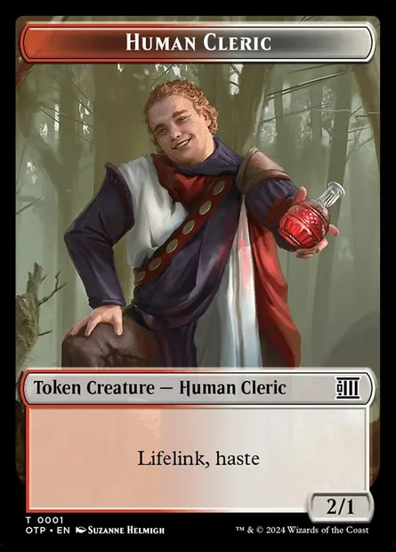 Human Cleric, Magic card TOTP 1 — Breaking News Tokens set
