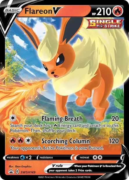 Flareon V, Pokémon card SWSH 149 — SWSH Black Star Promos set
