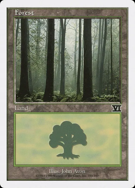 Forêt, carte Magic 6ED 350 — extension Classic Sixth Edition