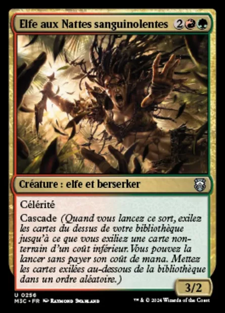 Elfe aux Nattes sanguinolentes, carte Magic M3C 256 — extension Modern Horizons 3 Commander