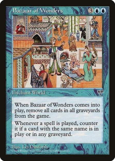 Le bazar des merveilles, carte Magic MIR 55 — extension Mirage