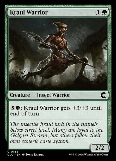 Kraul Warrior, Magic card CLU 168 — Ravnica: Clue Edition set