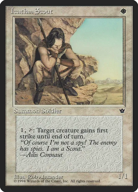 Eclaireurs icatian, carte Magic FEM 13c — extension Fallen Empires
