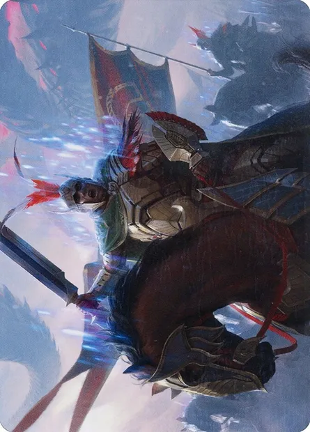 Marshal of Zhalfir // Marshal of Zhalfir, Magic card AMOM 50 — March of the Machine Art Series set