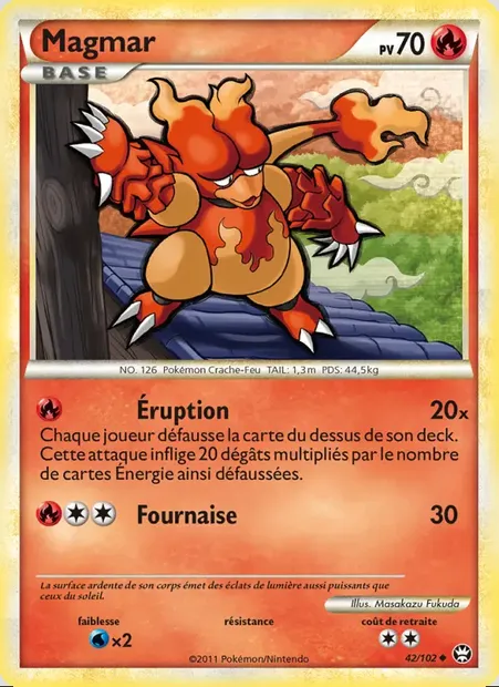 Magmar, carte Pokémon TM 42 — extension Triomphant