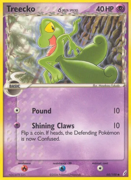 Treecko δ, Pokémon card CG 68 — Crystal Guardians set