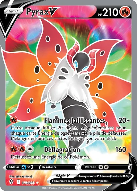 Pyrax V, carte Pokémon EVS 170 — extension Évolution Céleste