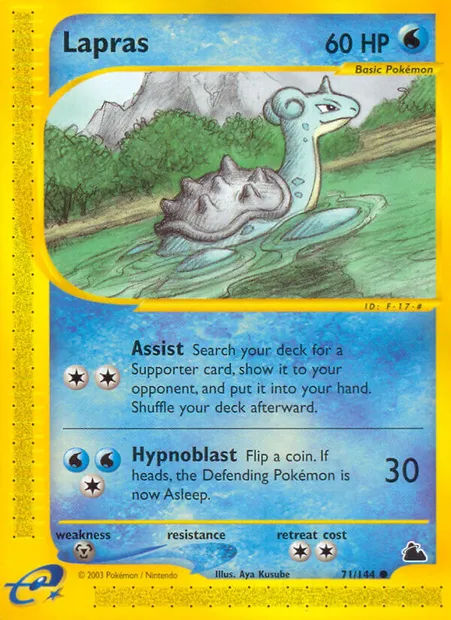 Lapras, Pokémon card SK 71 — Skyridge set