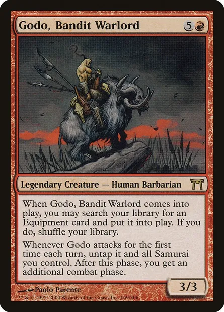 Godo, Bandit Warlord, Magic card CHK 169 — Champions of Kamigawa set