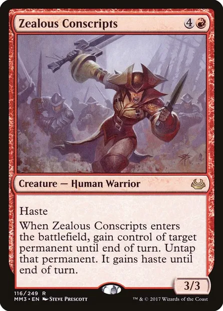 Zealous Conscripts, Magic card MM3 116 — Modern Masters 2017 set