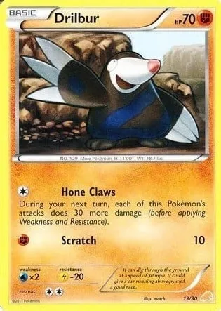 Rototaupe, carte Pokémon TK5E 013 — extension BW Trainer Kit Excadrill
