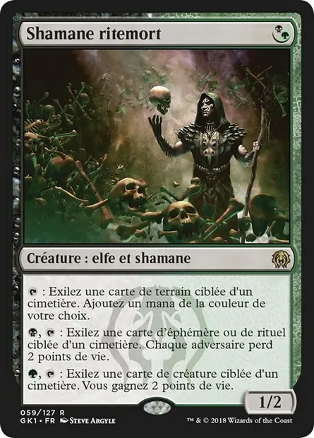 Shamane ritemort, carte Magic GK1 59 — extension GRN Guild Kit