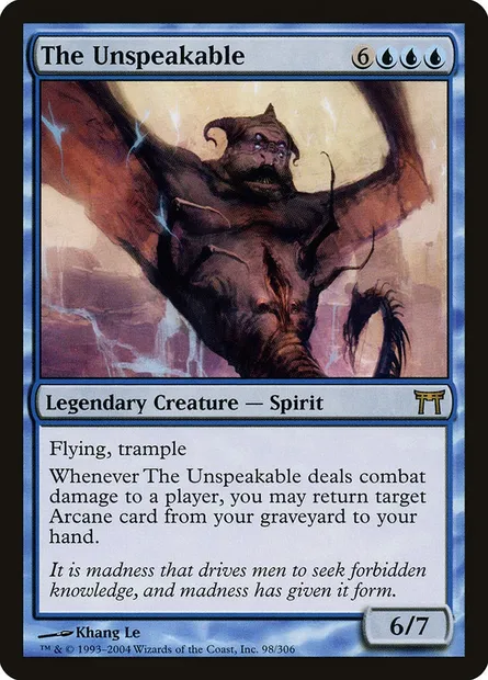 The Unspeakable, Magic card CHK 98 — Champions of Kamigawa set