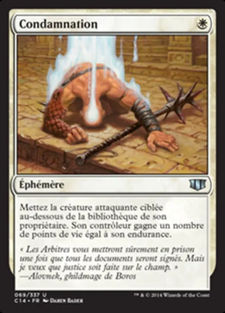 Condamnation, carte Magic C14 69 — extension Commander 2014